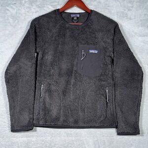 Patagonia Sweater Mens XXS Black Los‎ Gatos Crew Deep Pile Fleece Pullover 25895